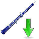 oboe down instrument descend download fall decrease descending icon