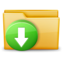 download folder descending fall decrease down descend icon