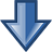 gtk down descend download fall decrease descending icon