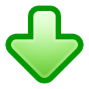 down descend download fall decrease descending icon
