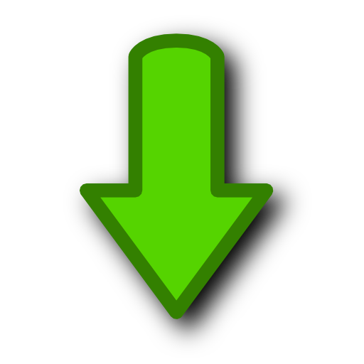 arrow down descend download fall decrease descending icon