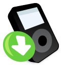ipod black down descend download fall decrease descending icon