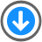 download descending fall decrease down descend icon