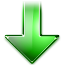 update misc arrow down download green descend fall decrease descending icon