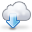 weather arrow cloud download climate descending fall decrease down descend icon