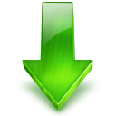 arrow down descend download fall decrease descending icon