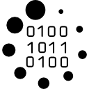 Binary code loading symbol icon, thumb