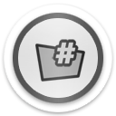 folder sharp icon, thumb