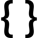 braces, javascript, programming, script icon
