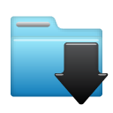 folder download descending fall decrease down descend icon