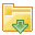 folder down descend download fall decrease descending icon