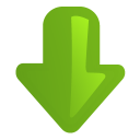 arrow down descend download fall decrease descending icon