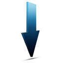 download bleu descending fall decrease down descend icon