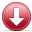 round down arrow descend download fall decrease descending circle icon