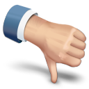 thumb down descend download fall decrease descending icon