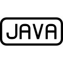 Java file type rounded rectangular outlined interface symbol icon