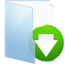 download blue descending fall decrease down descend icon