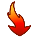speed download descending fall decrease down descend icon