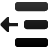 decrease, indent icon