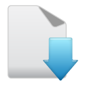 file download descending fall decrease down descend paper document icon