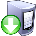 download server computer descending fall decrease down descend icon