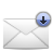mail download descending fall decrease down descend envelop message email letter icon