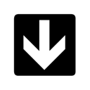 arrow down descend download fall decrease descending icon