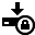 download security descending fall decrease down descend icon