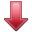 down arrow descend download fall decrease descending icon