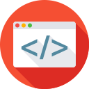 code, coding, html, programming, web icon, thumb
