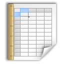 application, opendocument spreadsheet, template icon
