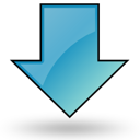 down descend download fall decrease descending icon