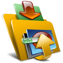 folder download bootskin descending fall decrease down descend icon