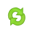arrow linked down green descend download fall decrease descending icon