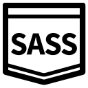 coding, coding language, e learning, line, sass, tutorial icon