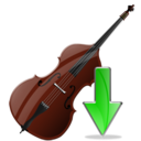 contrabass down instrument descend download fall decrease descending icon