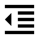 decrease, format, indent icon