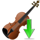 violin down instrument descend download fall decrease descending icon