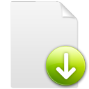 download file descending fall decrease down descend paper document icon