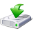 download disk disc save descending fall decrease down descend icon