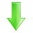 arrow down green descend download fall decrease descending icon