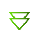 downarrow arrow down green descend download fall decrease descending icon