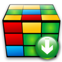 cube down descend download fall decrease descending icon