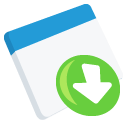app download descending fall decrease down descend icon