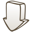 down arrow descend download fall decrease descending icon