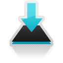 download program descending fall decrease down descend icon