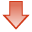 red down descend download fall decrease descending icon