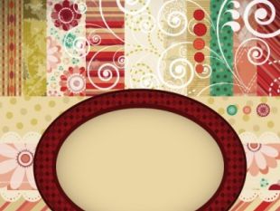 Patchwork pattern background vector