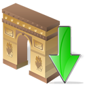 arcodeltriunfo down descend download fall decrease descending icon