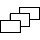 Three rectangular elements for interface icon
